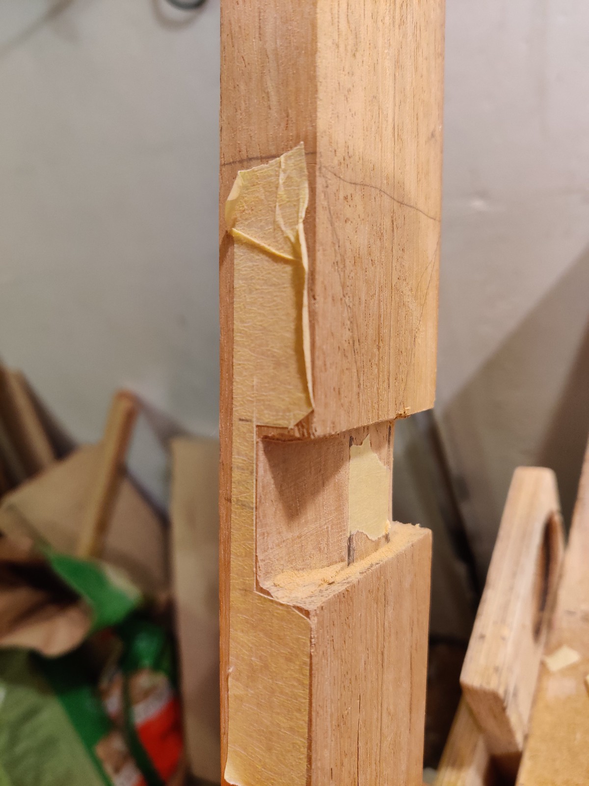 Neck blank with a shape reference cut