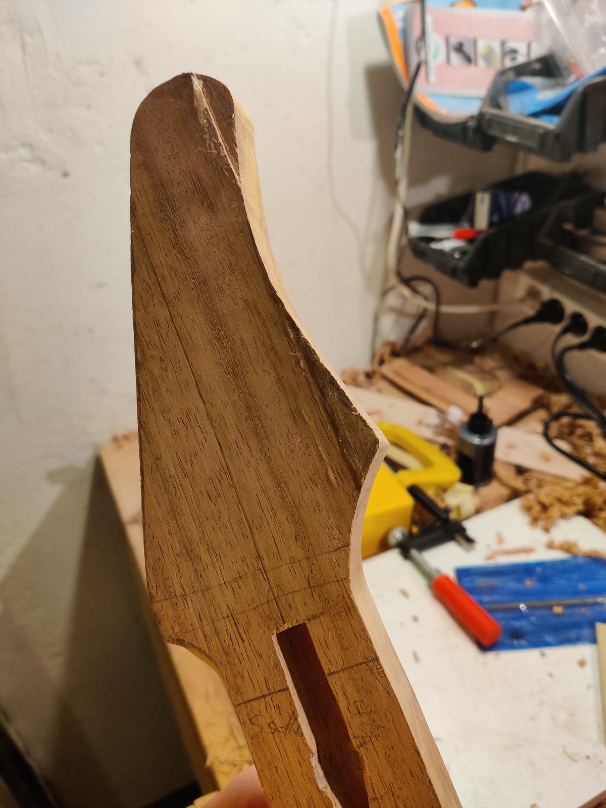 Rough headstock shape